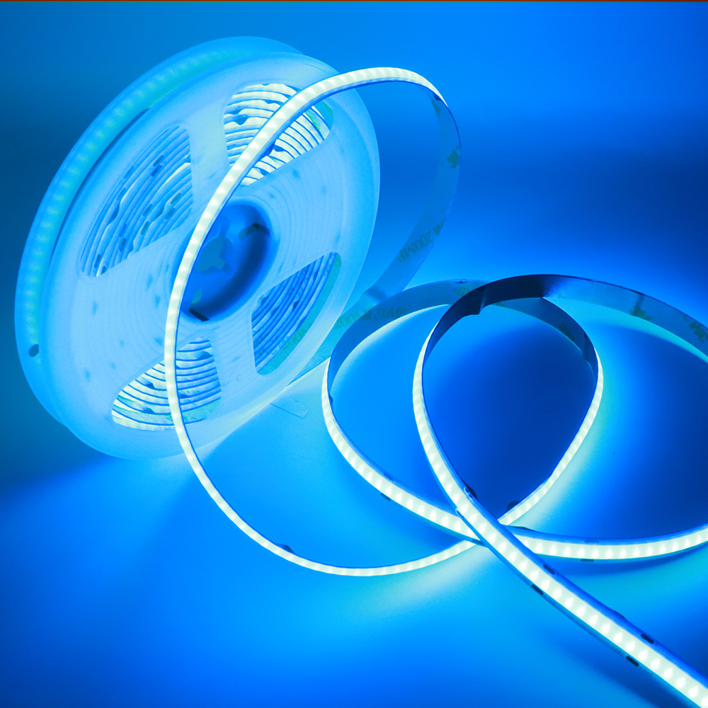 24V RGB COB LED Strip Light 768 LEDs/m Flexible Dotless Colorful FOB LED Tape Light Bar for Home Deco